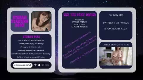 Lex Vive foxygamer cb online show from 24, 6, 2026
