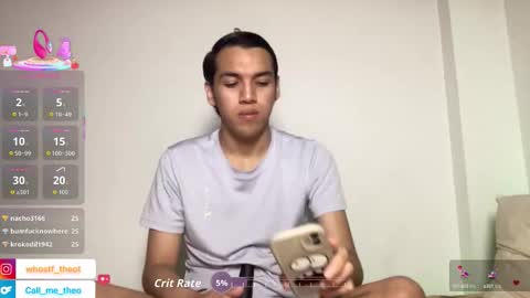 Snapshot of call_me_theo chatting on 12, 10, 2025 Mateo online show from 12, 10, 2025