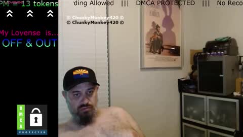 Snapshot of chunkymonkey420 chatting on 25, 3, 2026 Spencer Smokey Bear online show from 25, 3, 2026