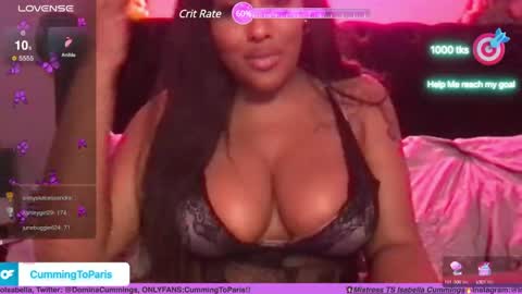Snapshot of cummingtoparis chatting on 11, 12, 2024 Cumming To Mistress Isabella Cummings online show from 11, 12, 2024