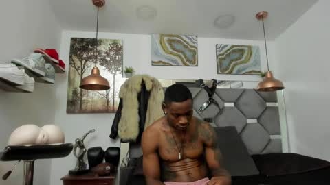 Snapshot of king_fitt_ chatting on 25, 1, 2025 HOT MEN BLACK online show from 25, 1, 2025