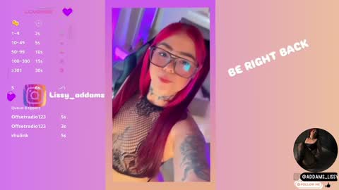 Snapshot of lissy_addams chatting on 27, 1, 2025 Lissy online show from 27, 1, 2025