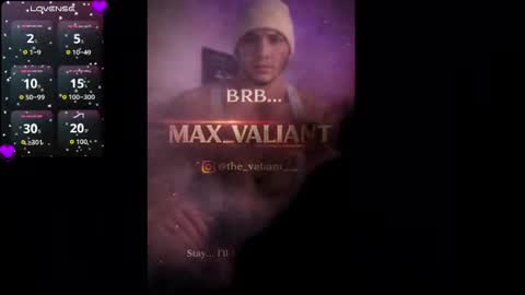 max_valiant1 online show from 12, 7, 2026