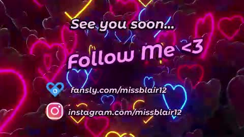 Snapshot of missblair12 chatting on 28, 7, 2026 MissBlair online show from 28, 7, 2026