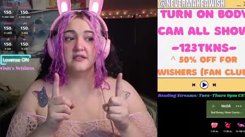Snapshot of nevermakeawish chatting on 16, 5, 2026 Wishs Playground online show from 16, 5, 2026