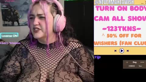 Snapshot of nevermakeawish chatting on 5, 6, 2026 Wishs Playground online show from 5, 6, 2026
