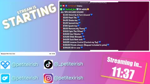 Petite Irish online show from 23, 3, 2026