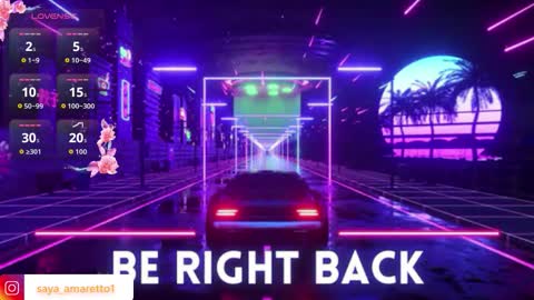 Saya Amaretto  online show from 24, 3, 2026