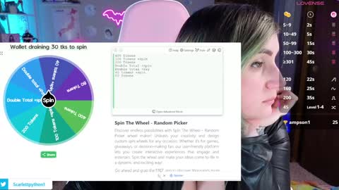 Snapshot of scarlettpython1 chatting on 17, 10, 2025 Scarlett online show from 17, 10, 2025