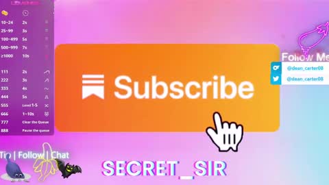 Snapshot of secret_sir chatting on 31, 5, 2026 Dean Carter online show from 31, 5, 2026