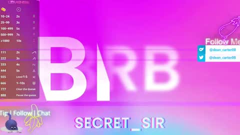 Snapshot of secret_sir chatting on 3, 6, 2026 Dean Carter online show from 3, 6, 2026