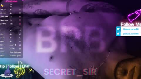 Snapshot of secret_sir chatting on 6, 6, 2026 Dean Carter online show from 6, 6, 2026