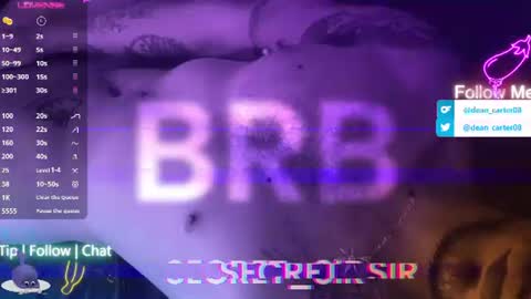 Snapshot of secret_sir chatting on 1, 7, 2026 Dean Carter online show from 1, 7, 2026