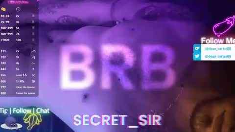 Snapshot of secret_sir chatting on 19, 7, 2026 Dean Carter online show from 19, 7, 2026