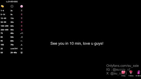 Snapshot of su_ssie chatting on 6, 11, 2025 su_ssie online show from 6, 11, 2025