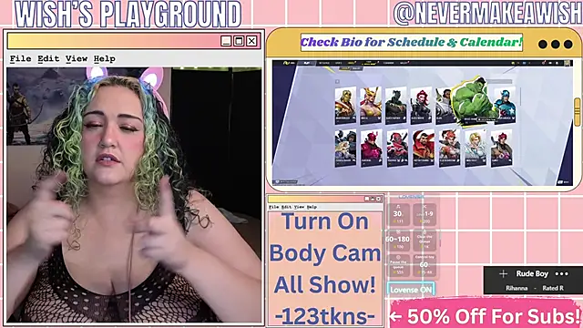 nevermakeawish online show from 11, 3, 2026