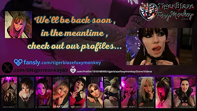 TigerBlazeFoxyMonkey online show from 5, 3, 2026