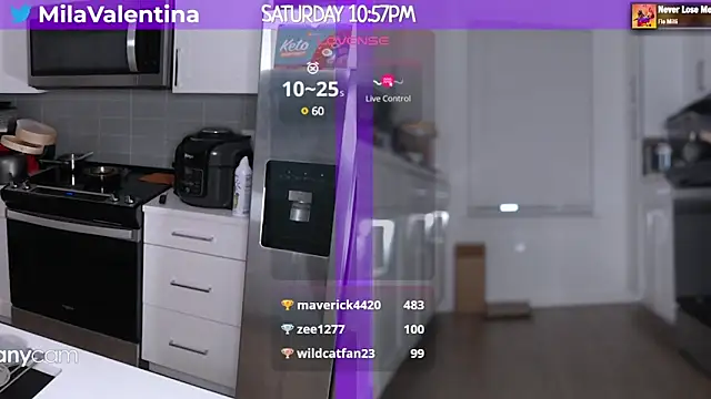 Snapshot of MilaValentina chatting on 4, 3, 2025 MilaValentina online show from 4, 3, 2025