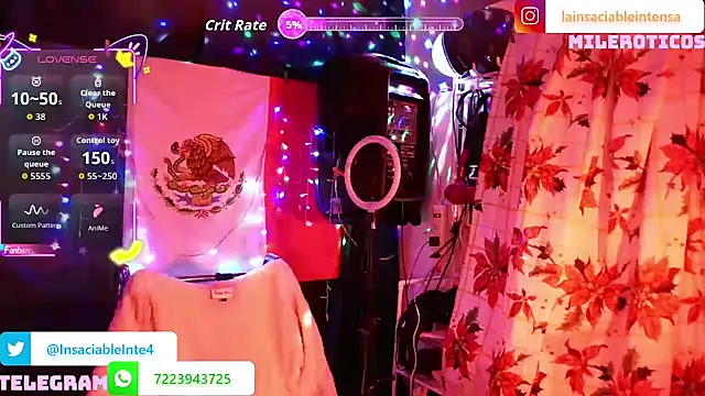 LaInsaciableIntensa online show from 7, 2, 2026