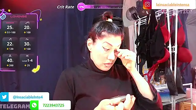 LaInsaciableIntensa online show from 8, 5, 2026