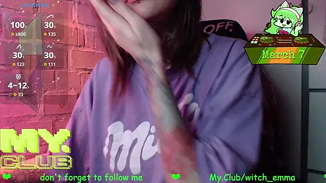 Snapshot of Witch_Emma chatting on 7, 3, 2026 Witch Emma online show from 7, 3, 2026